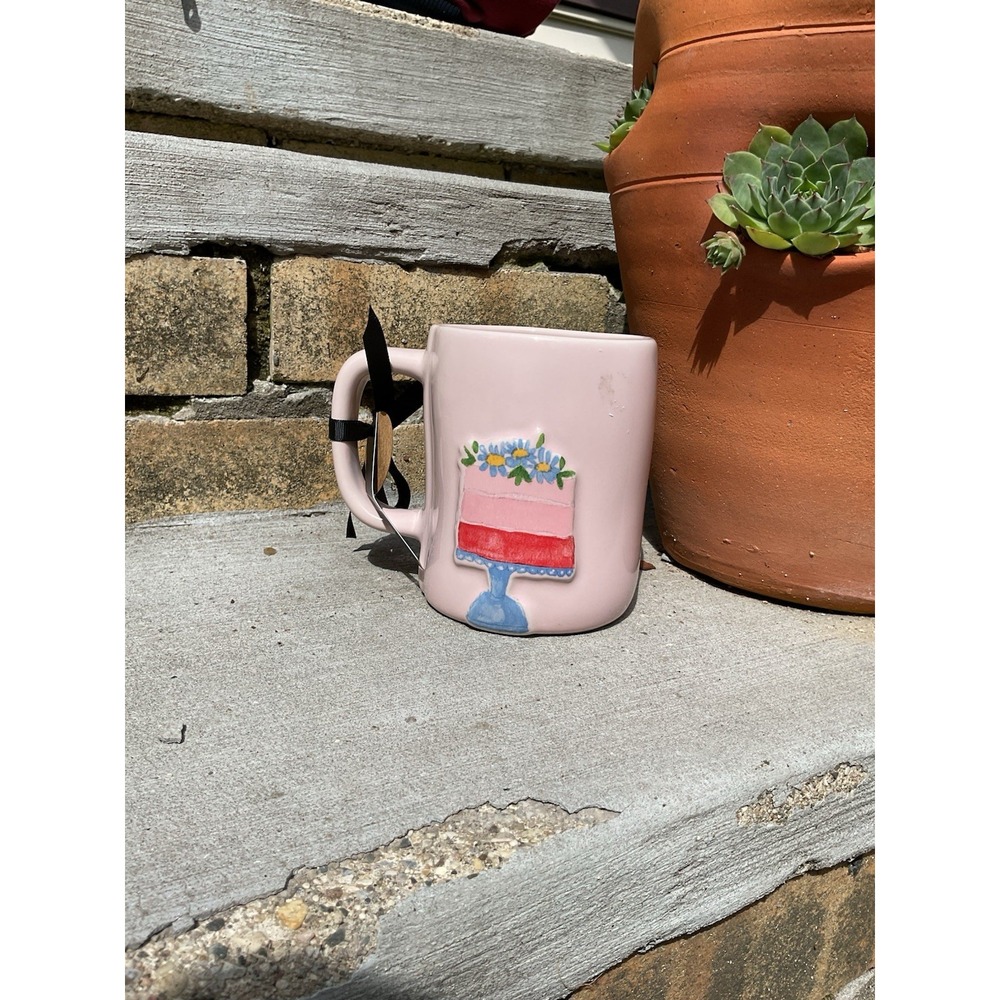 RAE DUNN Birthday Girl Double Sided Magenta Pink Mug New w Tag